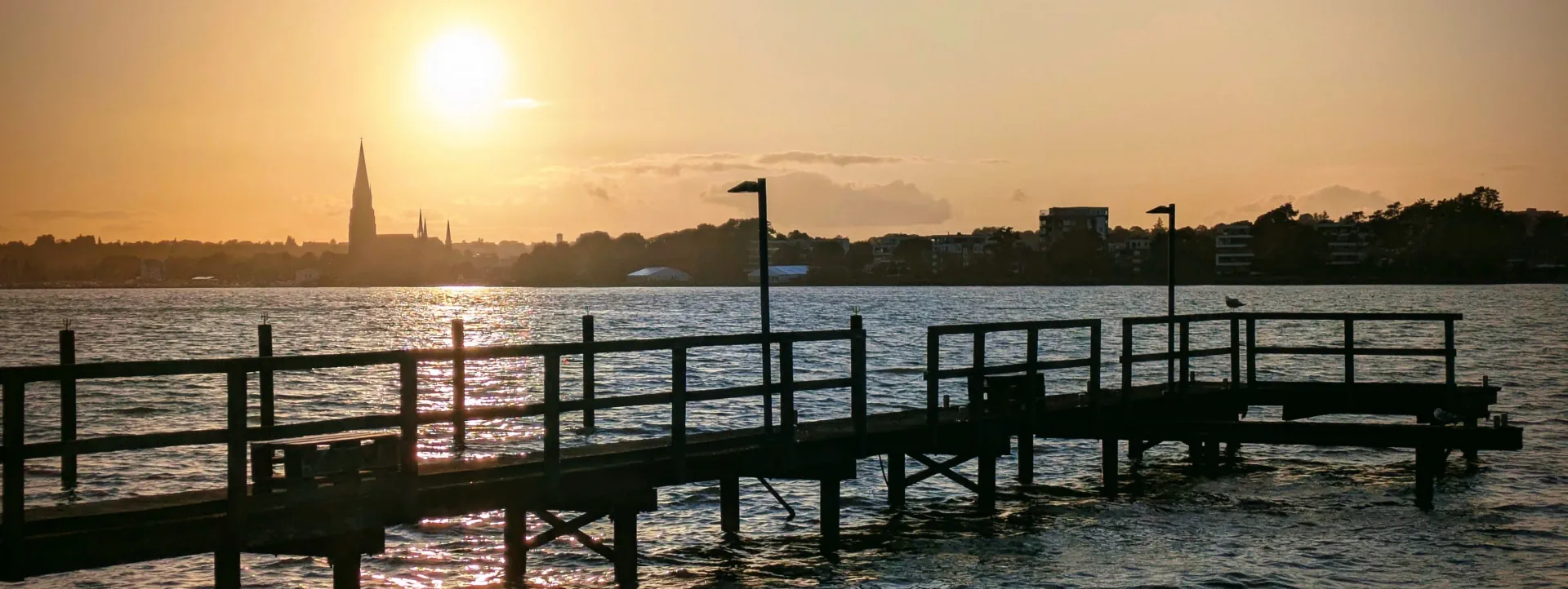 Der Blick über die Schlei nach Schleswig