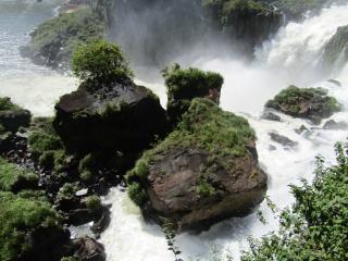 Die Iguazu Wasserflällen Von Brasilien Gesehen