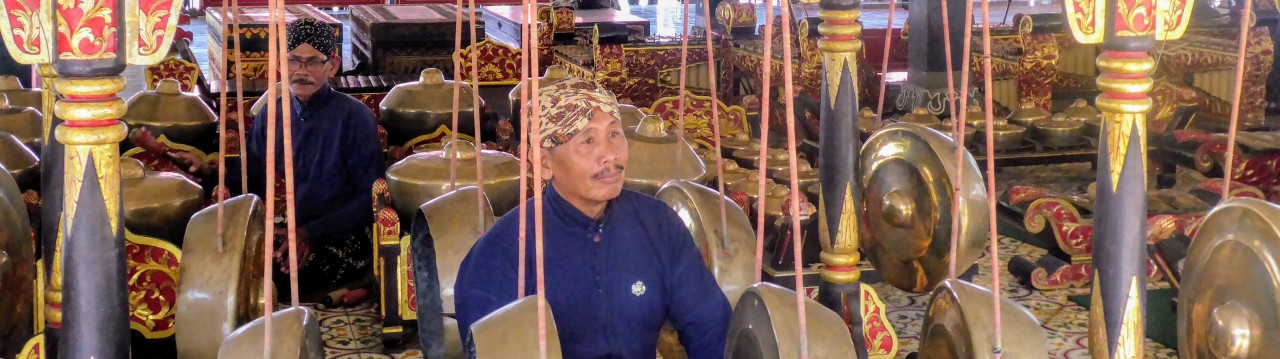 Ein Gamelanorchester in Yogyakarta